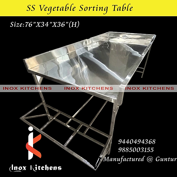 SS Vegetable Sorting Table