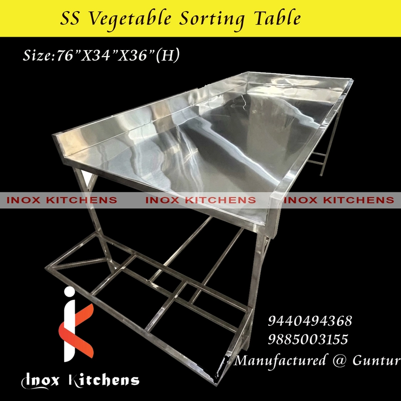 SS Vegetable Sorting Table