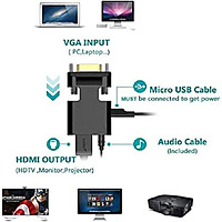 Vga M To Hdmi F Converter With Audio for PC, Monitor HDTV Laptop, Projector  Vga M To Hdmi F Converter With Audio for PC, Monitor HDTV Laptop, Projector