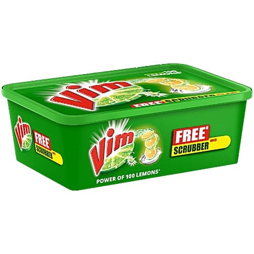 Vim Lemons Dishwash Bar with Scrubber 500 g