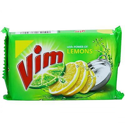 Vim Dishwash Bar Lemon, 125 g+Free 20 g