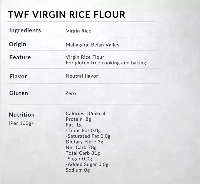 Virgin Rice Flour (Gluten Free)