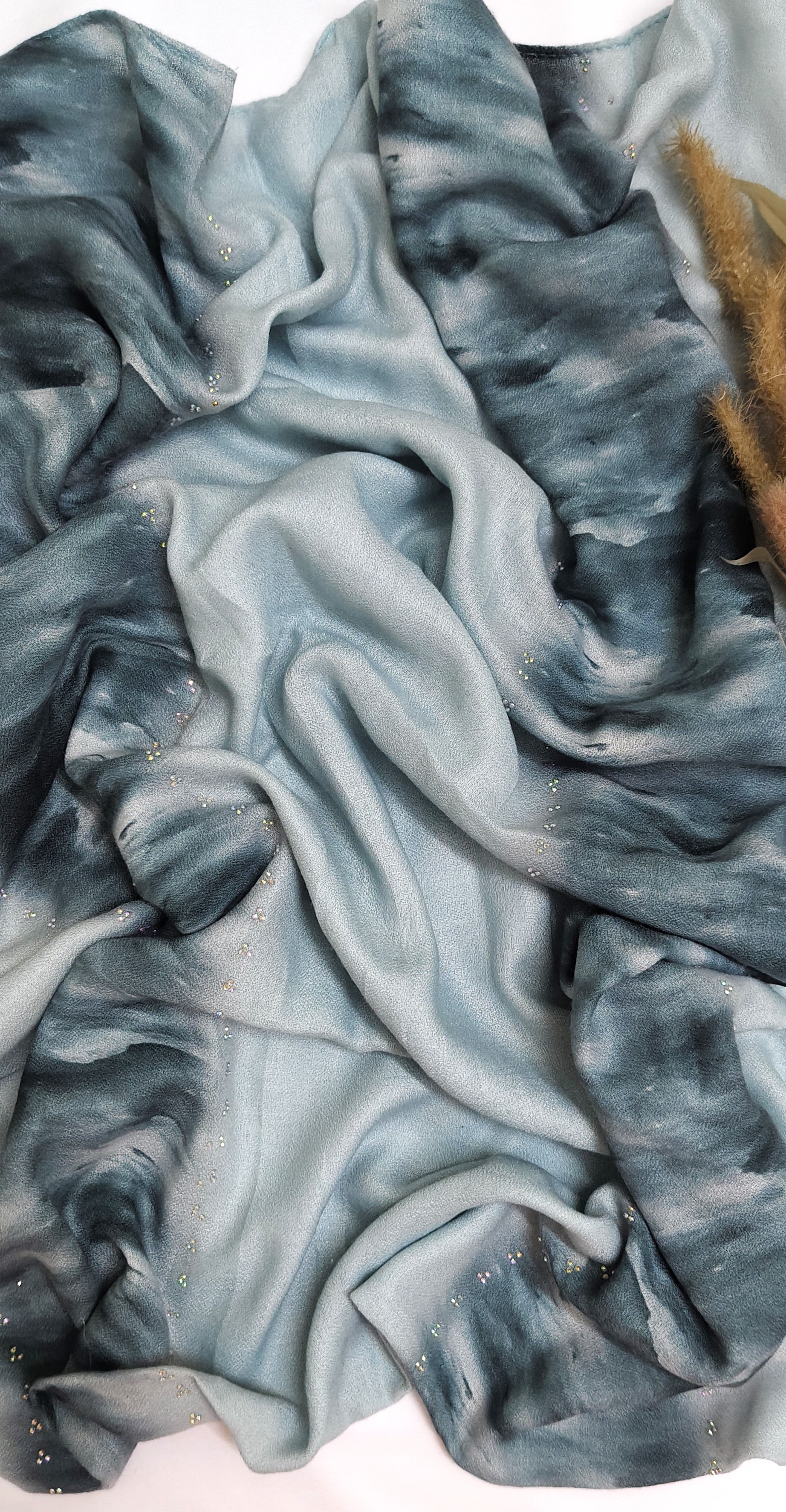 Viscose Summer Cool Cotton 3d Print Design and Crystal Stone