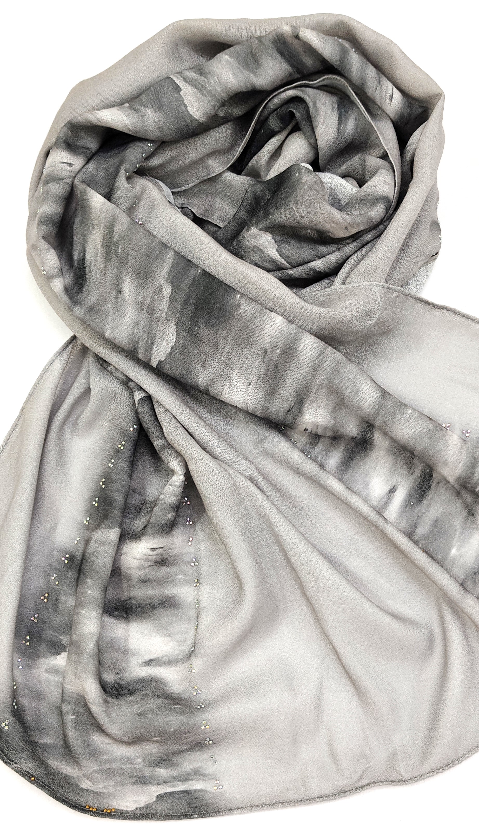 Viscose Summer Cool Cotton 3d Print Design and Crystal Stone