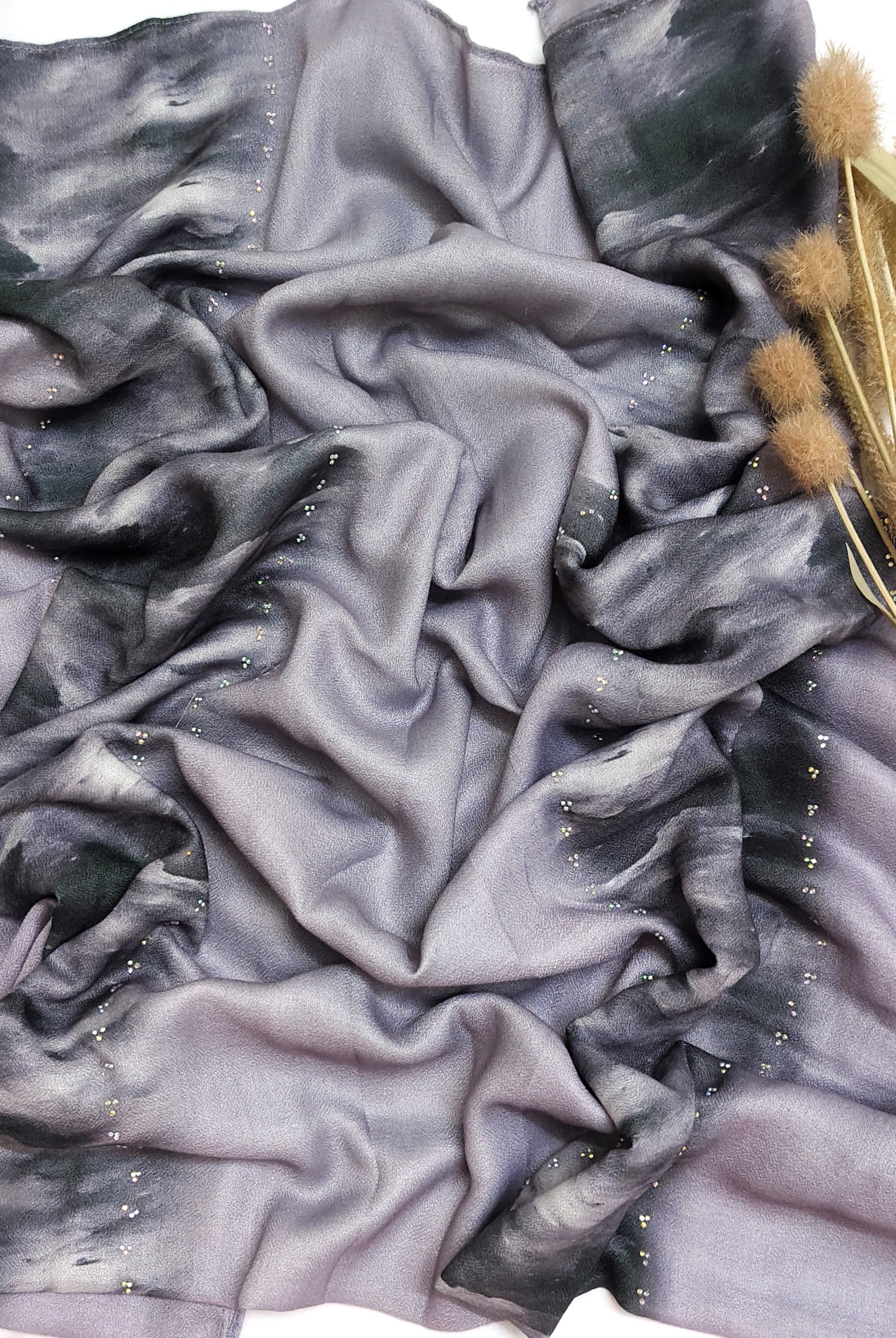 Viscose Summer Cool Cotton 3d Print Design and Crystal Stone