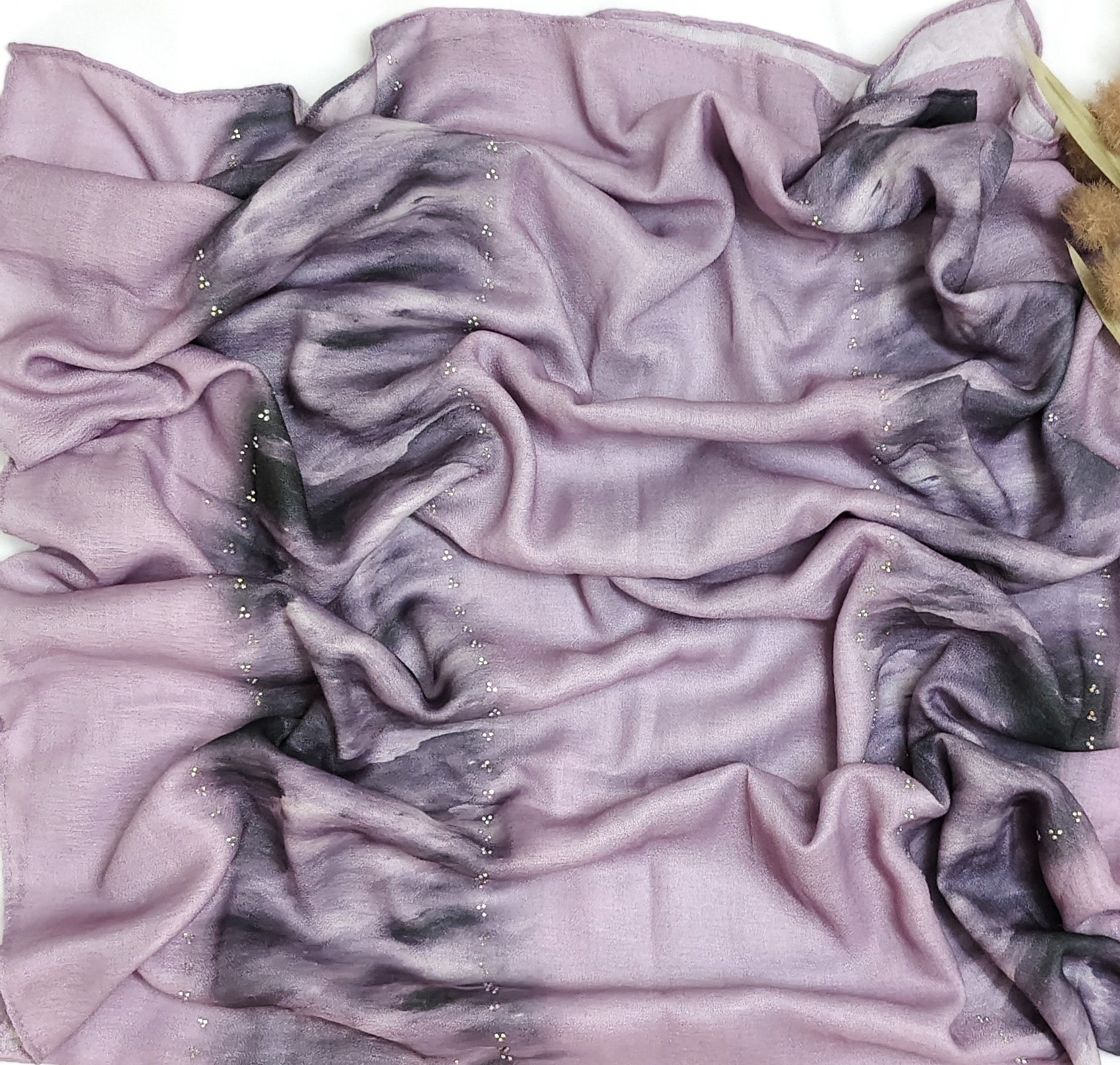 Viscose Summer Cool Cotton 3d Print Design and Crystal Stone