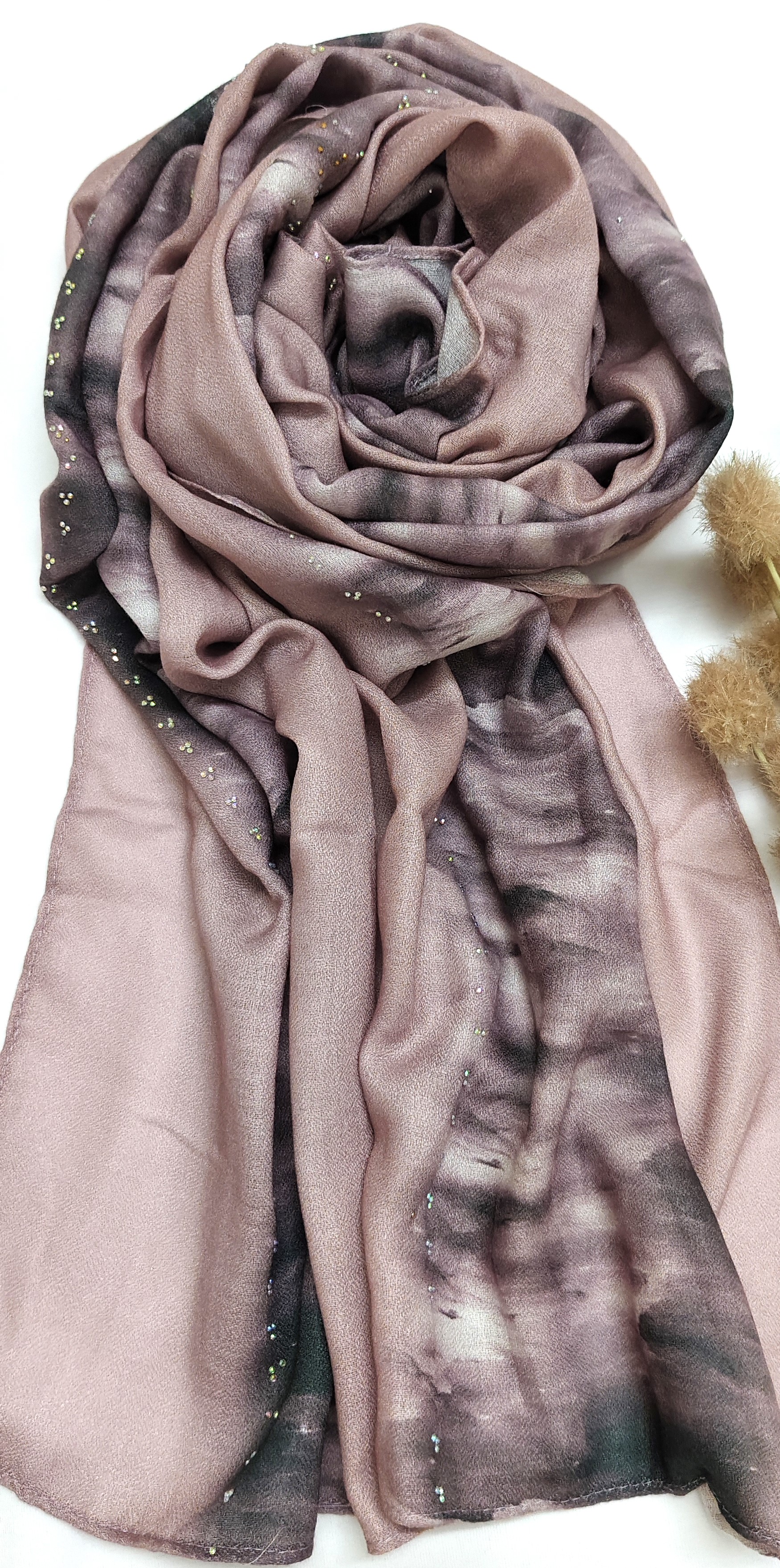 Viscose Summer Cool Cotton 3d Print Design and Crystal Stone