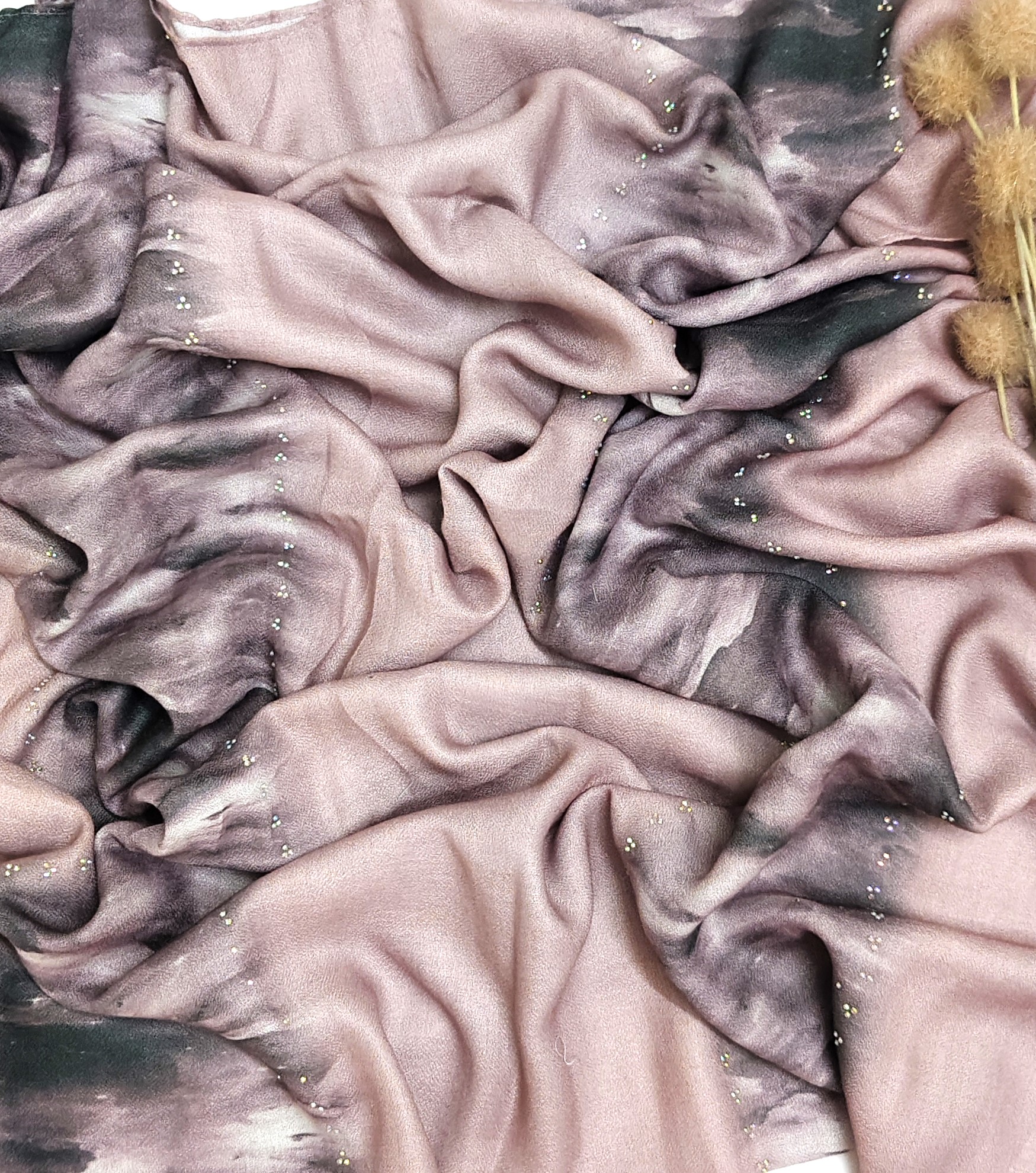 Viscose Summer Cool Cotton 3d Print Design and Crystal Stone