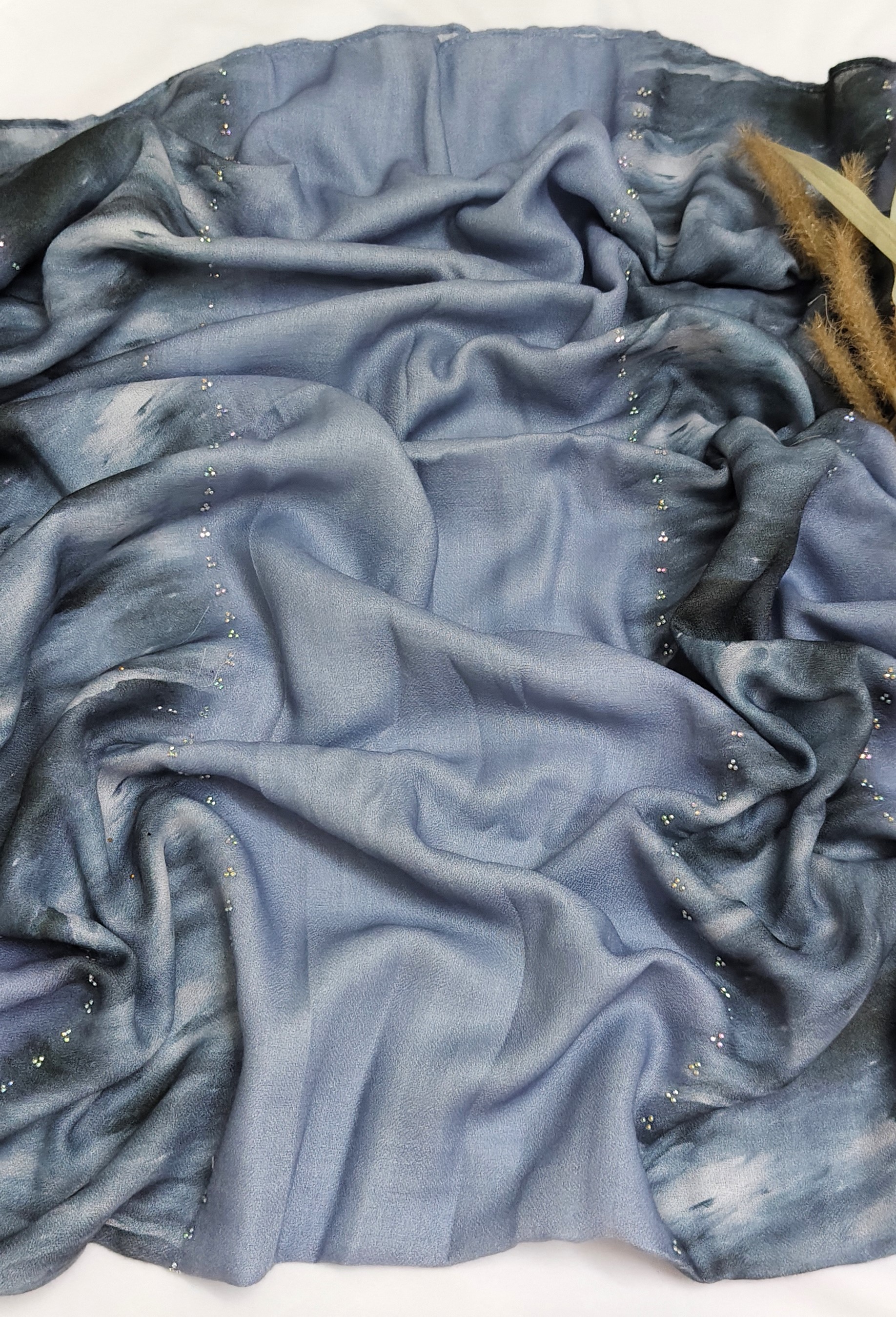 Viscose Summer Cool Cotton 3d Print Design and Crystal Stone