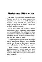 Vivekananda Writes to You
