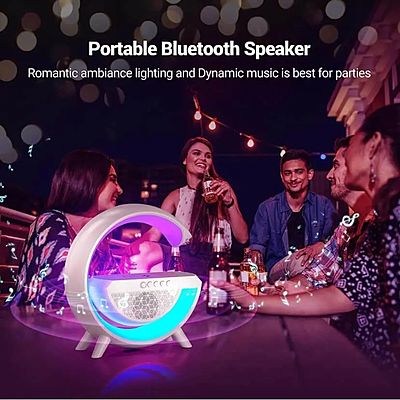 RGB Night mood LED Lamp Bluetooth Speaker with Wireless Charger Pack of 1 RGB Night mood LED Lamp Bluetooth Speaker with Wireless Charger Pack of 1
