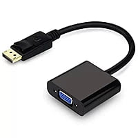 DisplayPort (DP) to VGA Adapter, Gold-Plated Display Port to VGA Adapter (Male to Female) DisplayPort (DP) to VGA Adapter, Gold-Plated Display Port to VGA Adapter (Male to Female)