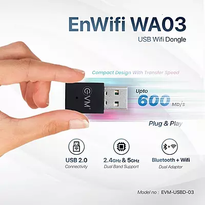 WI-FI+BT ADAPTOR EVM 600Mbps - EVMENWIFI WA03