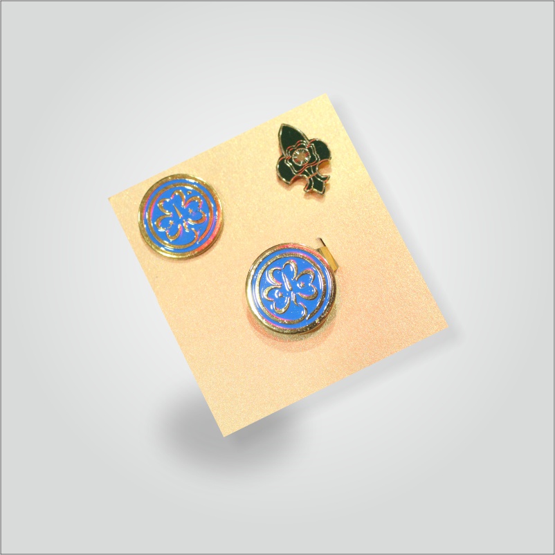 WAGGGS Badge, Woggle, BSG Pin Badge - Set