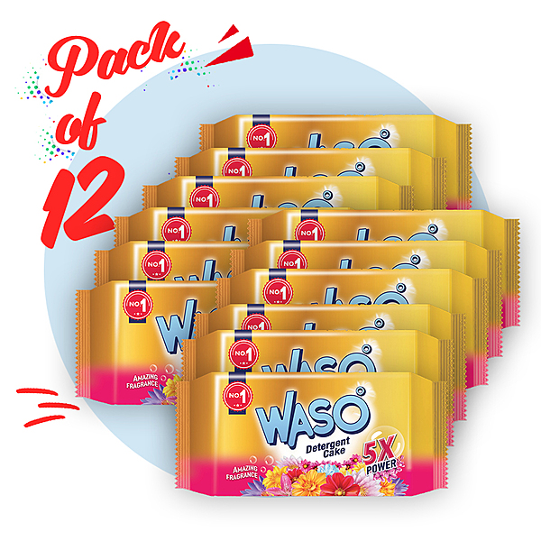 WASO | Gold Detergent Cake 250G (Pack of 12)