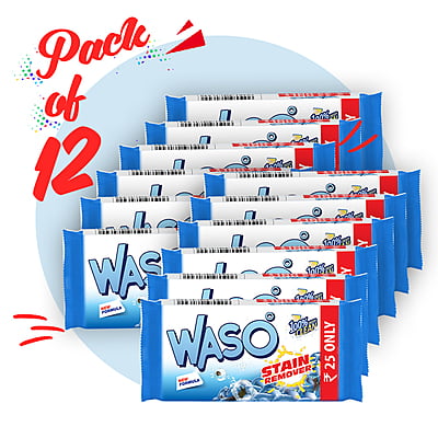 WASO | Stain Remover Detergent Cake 250G (Pack of 12)
