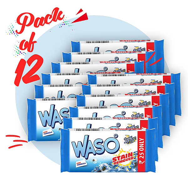 WASO | Stain Remover Detergent Cake 250G (Pack of 12)