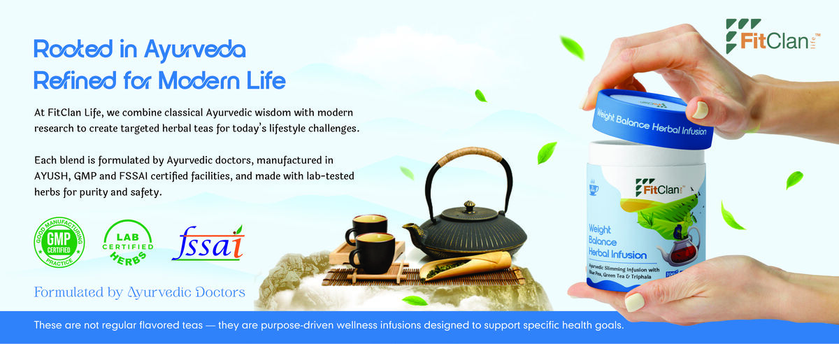 Weight Balance Herbal Tea | Ayurvedic Slimming Tea with Green Tea, Blue Pea & Triphala