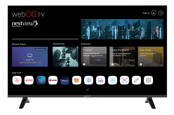 Nextview 55 Inch Smart LED TV UHD 4K webOS WBNV4K055U