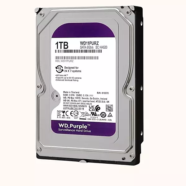 WD 1TB Surveillance Hard Drive (WD11PURZ)