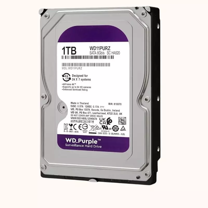 WD 1TB Surveillance Hard Drive (WD11PURZ)