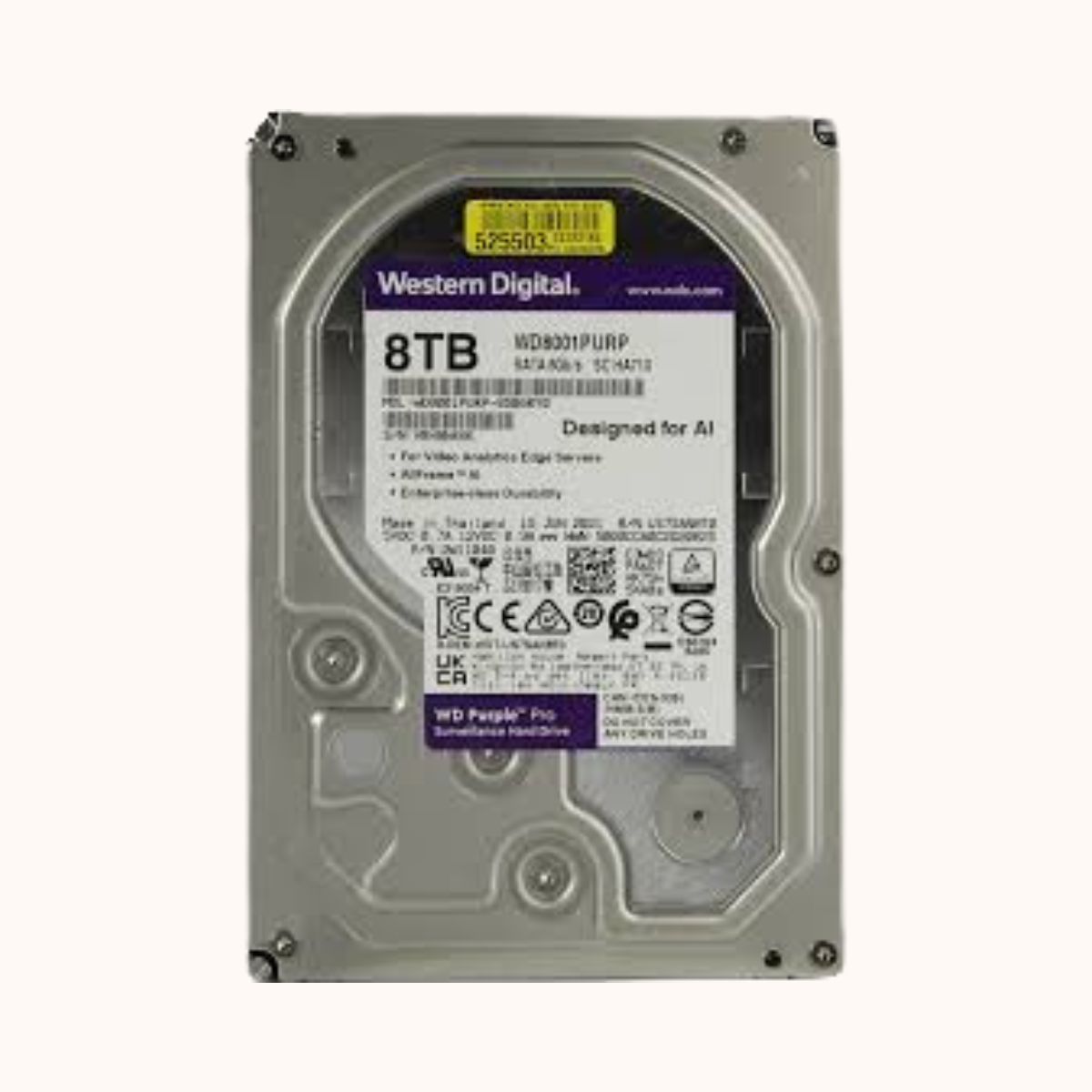 WD 8TB Surveillance Hard Drive(WD8001PURP)