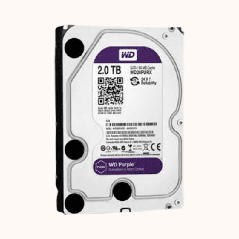 WD Purple 2TB Hard Disk Drive((WD20PURX)