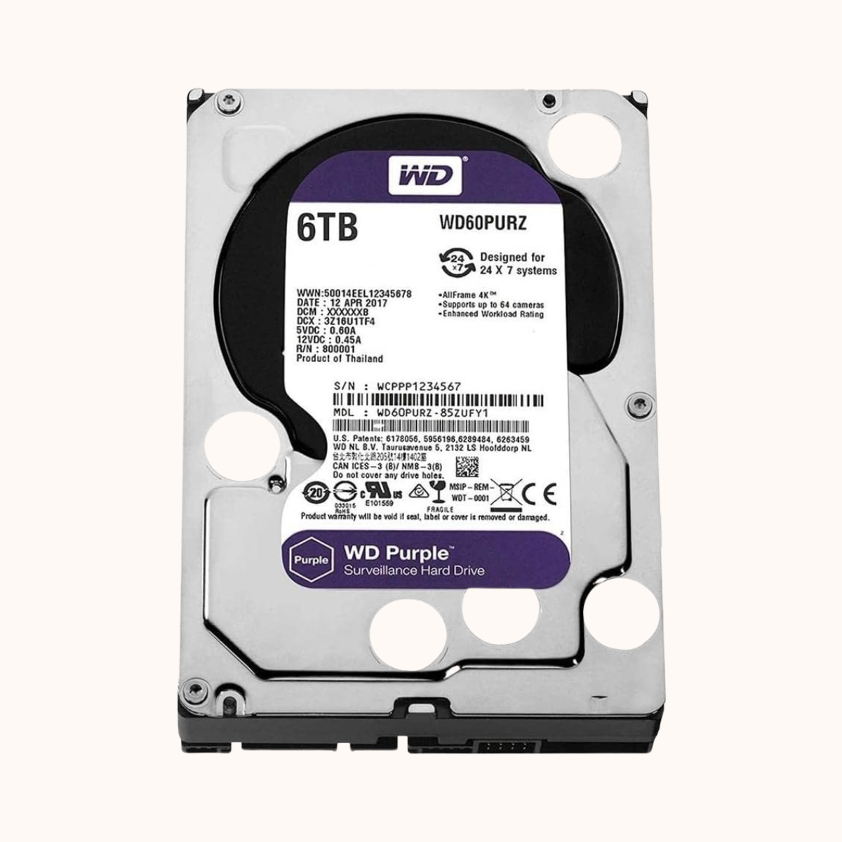 WD Purple 6TB SATA (WD60PURZ)