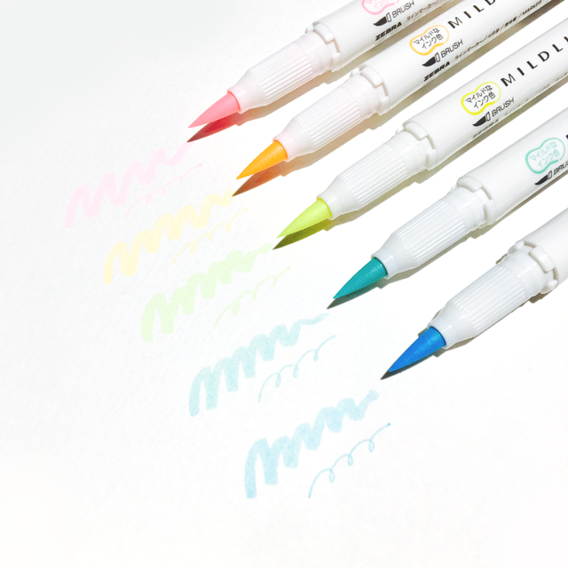 Zebra Mildliner Brush 5 colors Set WFT8-5C-N