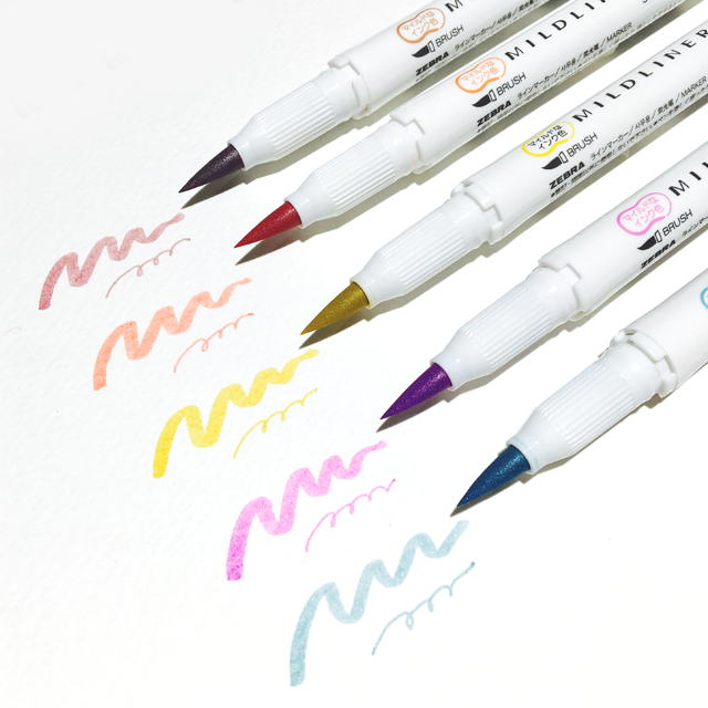 Zebra Mildliner Brush 5 colors Set WFT8-5C-RC-N
