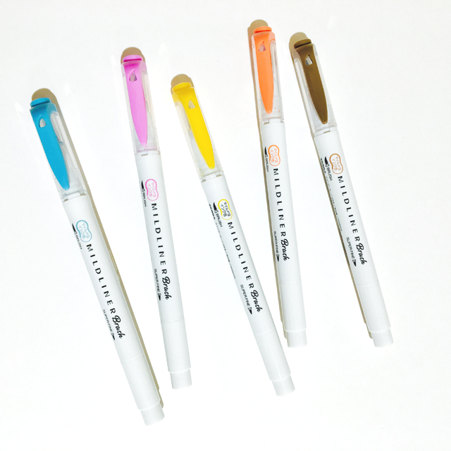 Zebra Mildliner Brush 5 colors Set WFT8-5C-RC-N