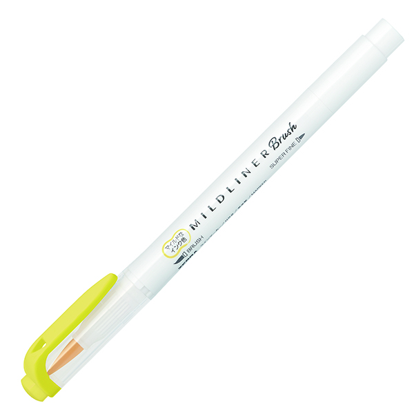 Zebra Mildliner Brush Mild Lemon Yellow