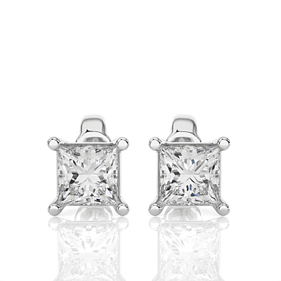 Tara Square Spark – Diamond Studs