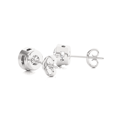 Tara Crown Glow – Halo Diamond Studs