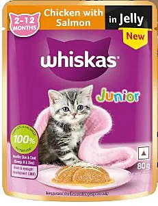 Whiskas Chicken with Salmon in Gravy Junior Kitten Wet Food