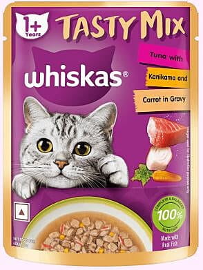 Whiskas Tasty Mix Chicken Tuna Carrot In Gravy Adult Cat Wet Food