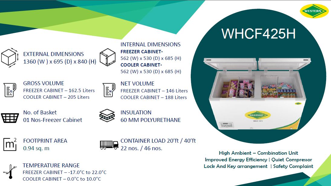 Western Deep Freezer WHCF 425 (Combi)
