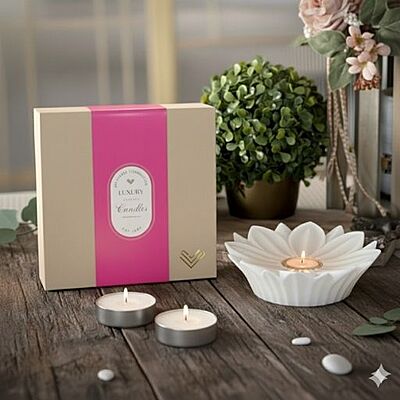WHITE BAIN LOTUS CANDLE