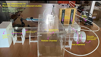 Olfactometer for Mosquitoes WHO Design for Repellency Test