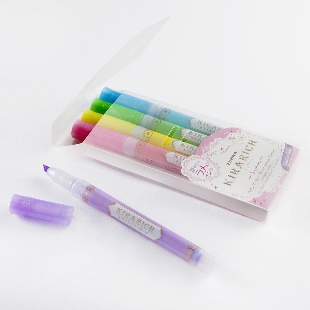 Zebra Kirarich Shining Highlighter 5 color set