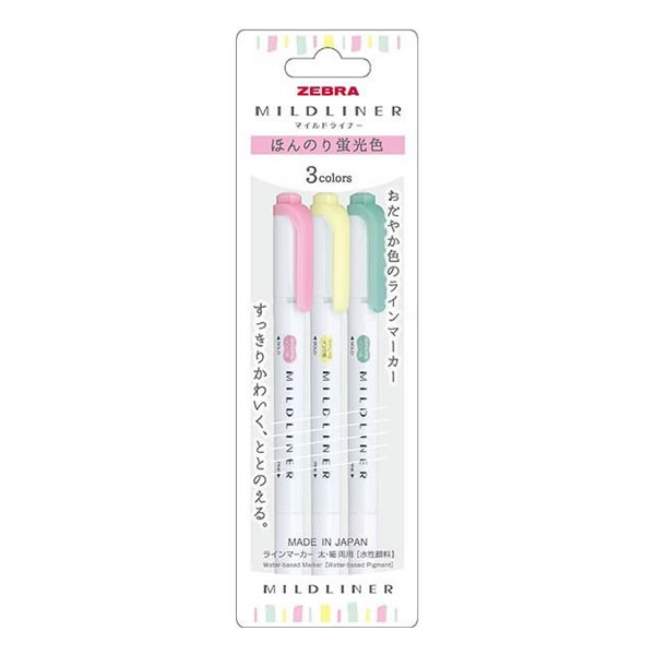 Zebra Mildliner 3 Color Set WKT7-3C-N