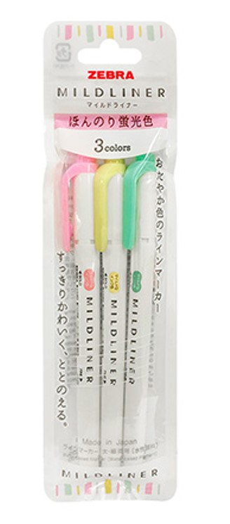 Zebra Mildliner 3 Color Set WKT7-3C-N