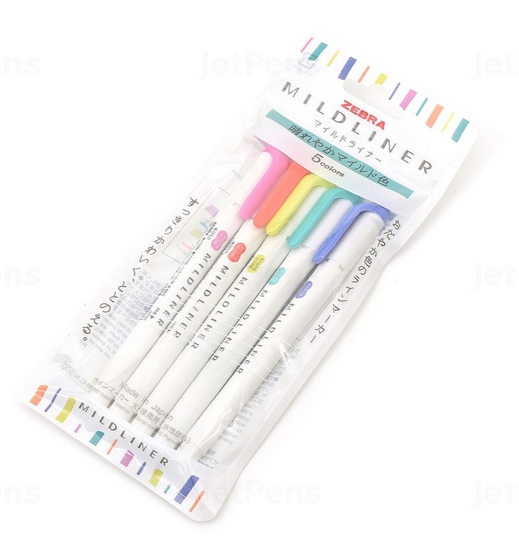 Zebra Mildliner 5 Color Set WKT7-5C-HC-N