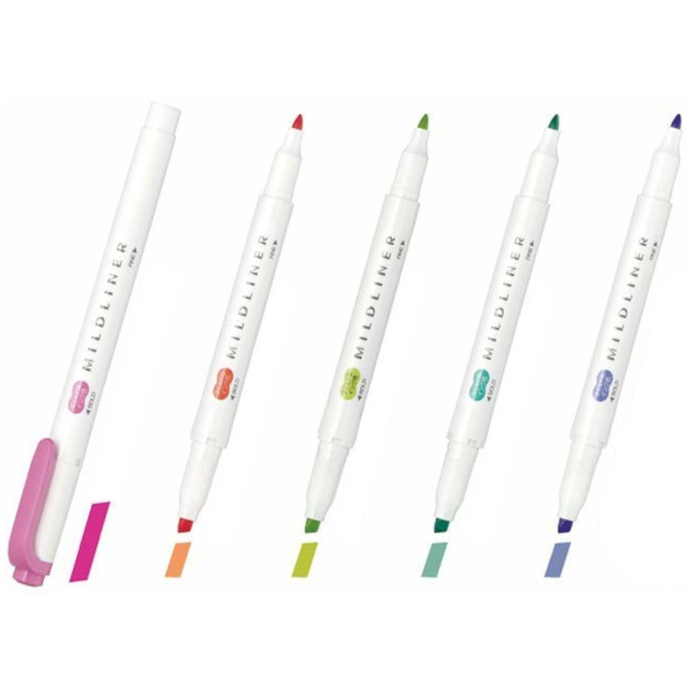 Zebra Mildliner 5 Color Set WKT7-5C-HC-N
