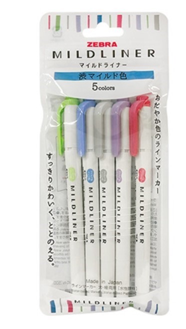 Zebra Mildliner 5 Color Set WKT7-5C-NC-N
