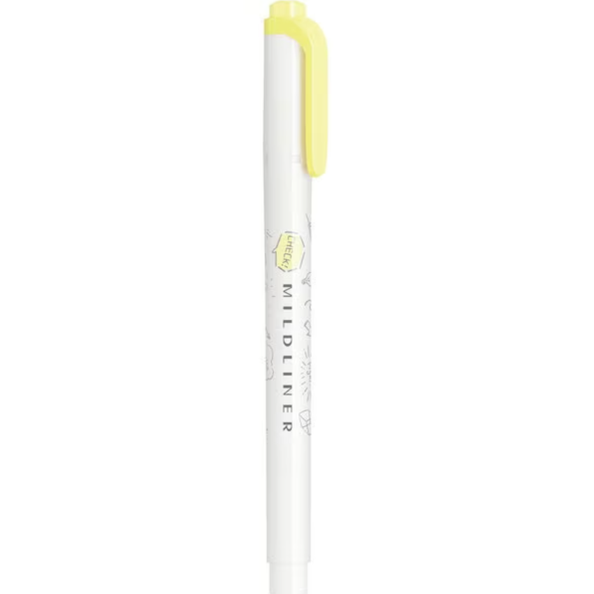 Zebra Mildliner White Series Mild Sherbet Yellow