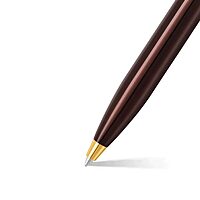 Sheaffer 100 9370 Glossy Coffee Brown with PVD Gold-Tone Trim Ballpoint Pen