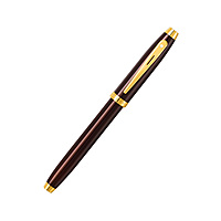 Sheaffer 100 9370 Glossy Coffee Brown with PVD Gold-Tone Trim Rollerball Pen