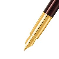 Sheaffer 100 9370 Glossy Coffee Brown with PVD Gold-Tone Trim Fountain Pen – Medium Nib