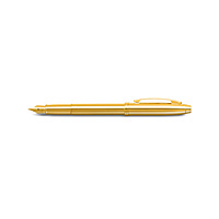 Sheaffer 100 9372 Glossy PVD Gold with PVD Gold Trim Fountain Pen – Medium Nib